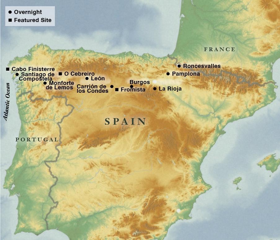 El Camino Trail Spain Map